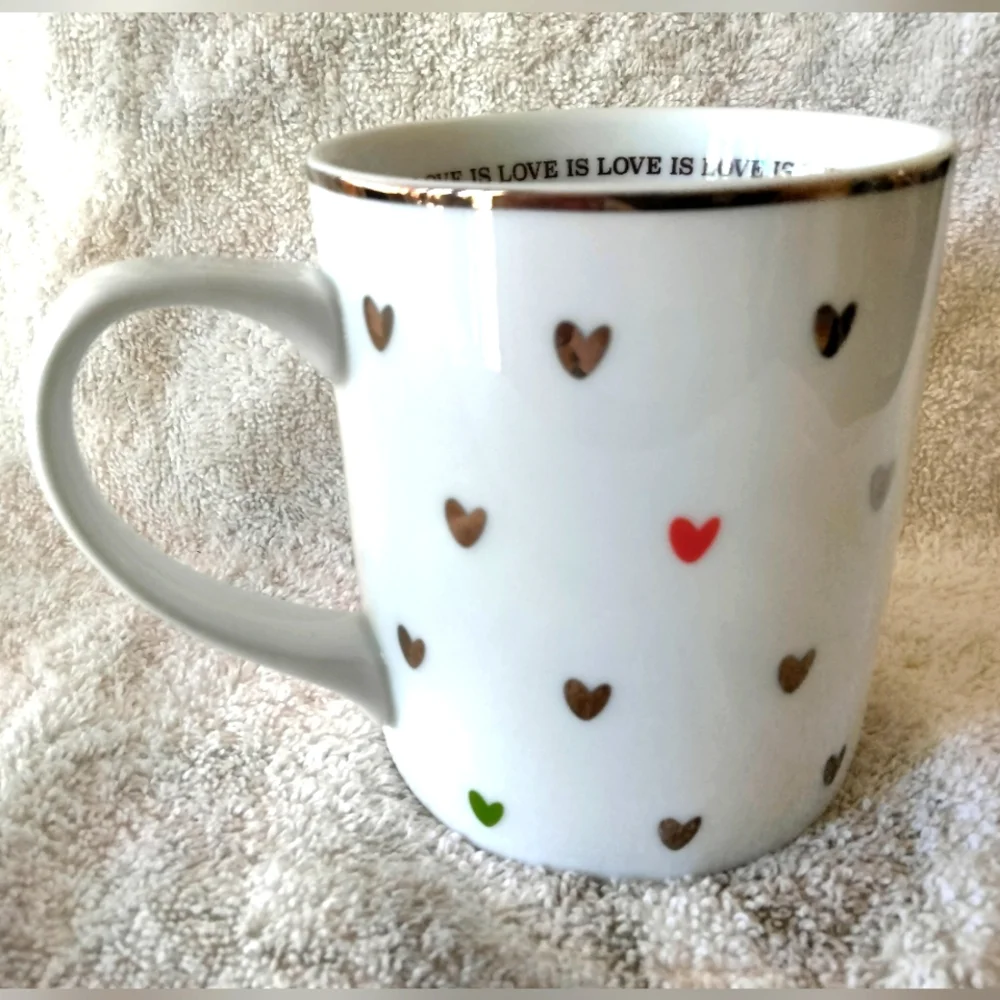 Love-heart mug Williams Sonoma 'Human Rights campaign'